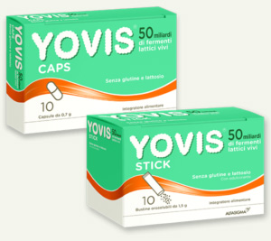 Scatola di Yovis Caps e scatola di Yovis Stick